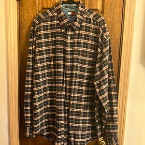 Tommy Hilfiger Blue red and White Casual Button Down Shirt